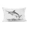 Stupell Industries Jumping Blue Marlin Sketch Outdoor Printed Pillow design by Abraham Hunter, 14 x 7 x 20